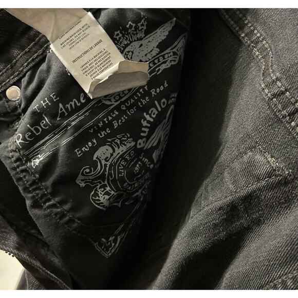 Buffalo David Bitton MAX X Strech Black Jeans Slim Fit Casual Goth Mens 36x32 - Picture 11 of 11